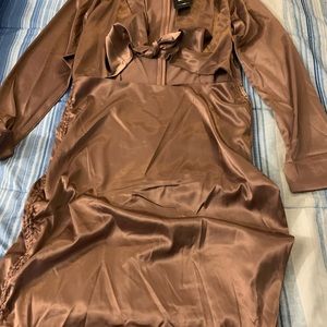 One piece zippered mini dress